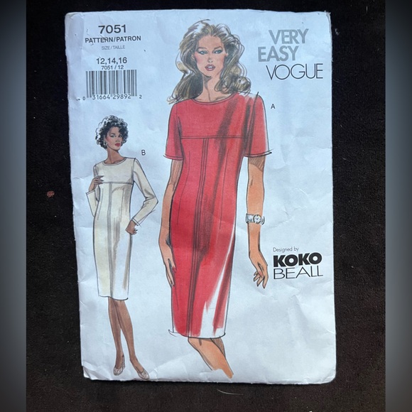 Vogue Other - Vintage Vogue Dress Pattern 7051. Very Easy. Size 12-14. Brand new.